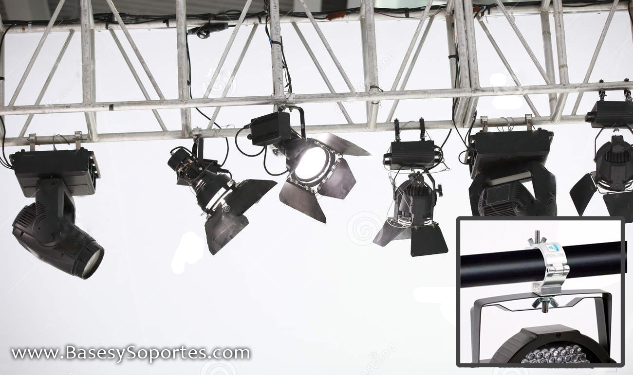Abrazadera de aluminio para cargas ligeras, luces de escenario estructura truss Abrazadera de aluminio para cargas ligeras, luces de escenario estructura truss